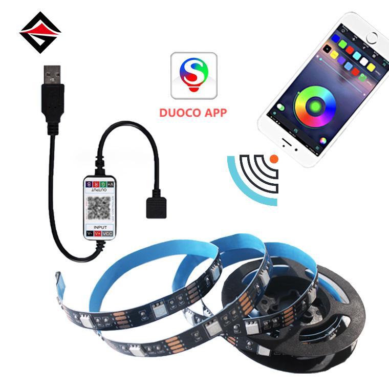 Rialaitheoir USB Bluetooth + Stráice Solais LED RGB 1m