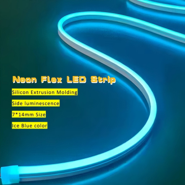 Buntáistí a bhaineann le stiall éadrom neon solúbtha faoi stiúir